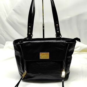 Vintage Y2K JUICY Couture Black simulated leather Tote bag
